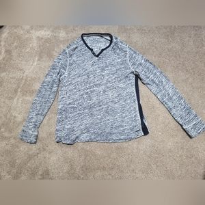 Express Sweater Henley Men's Medium Blue Cotton Blend Pullover